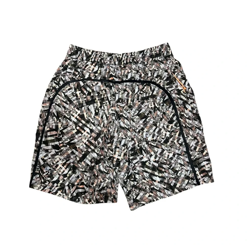 Lululemon Mens Shorts Abstract Print Medium Athletic‎ Running Training Gym